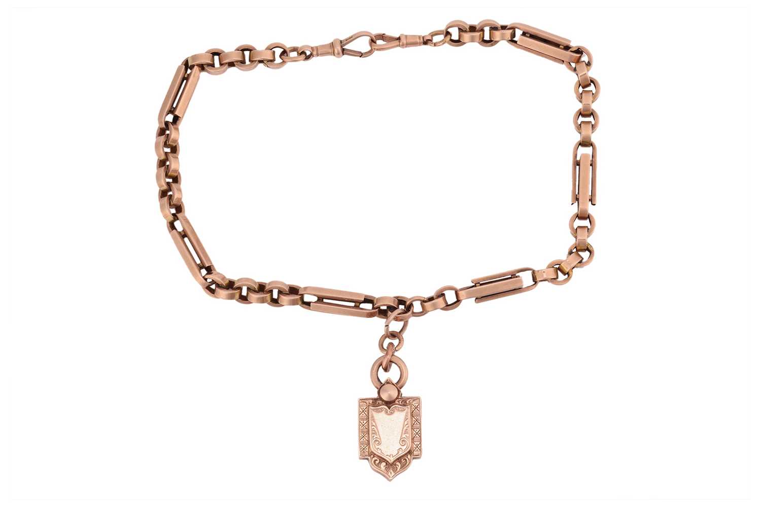 Lot 11 - A Late Victorian locket on chain, comprising a...