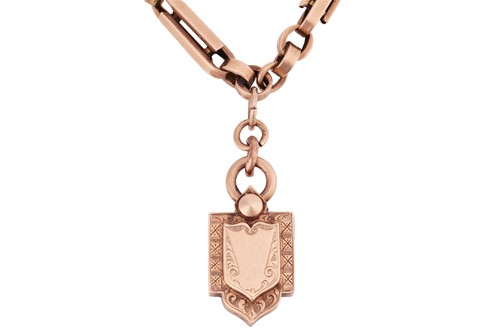 Lot 11 - A Late Victorian locket on chain, comprising a...
