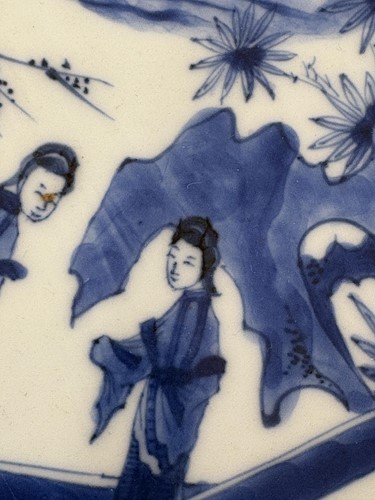 Lot 52 - Two similar Chinese Kangxi blue and white...