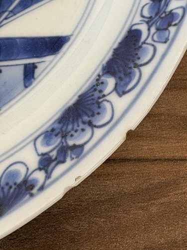 Lot 52 - Two similar Chinese Kangxi blue and white...