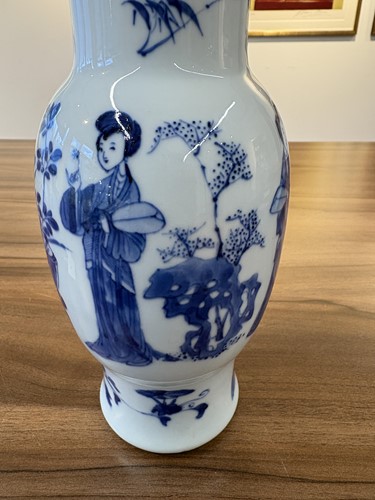 Lot 57 - A Chinese Transitional/ Kangxi blue and white...
