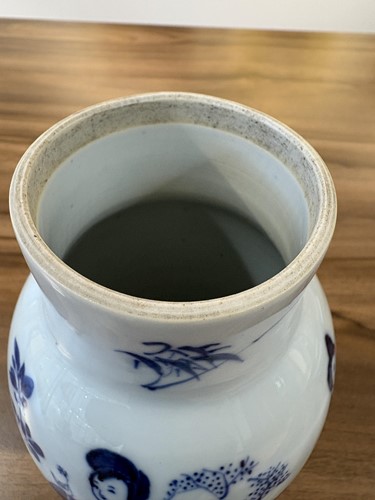 Lot 57 - A Chinese Transitional/ Kangxi blue and white...
