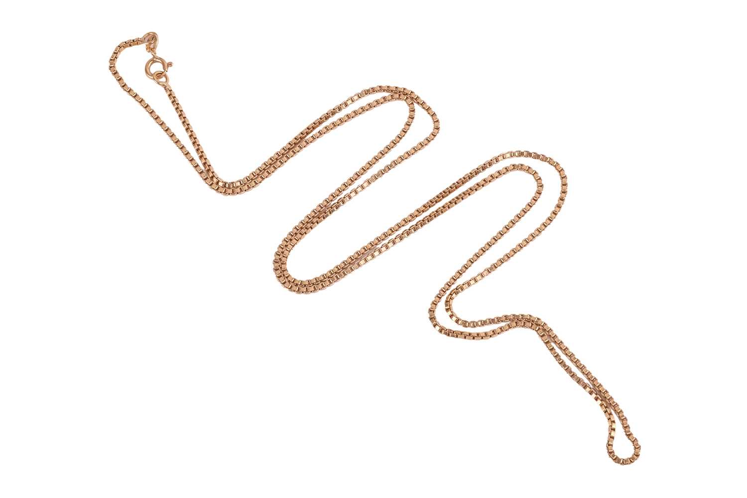 Lot 107 - A box chain guard chain, completed with a...