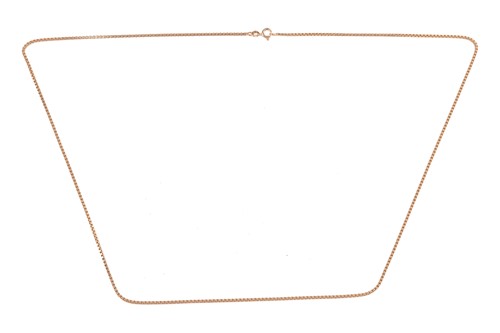 Lot 107 - A box chain guard chain, completed with a...