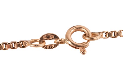 Lot 107 - A box chain guard chain, completed with a...