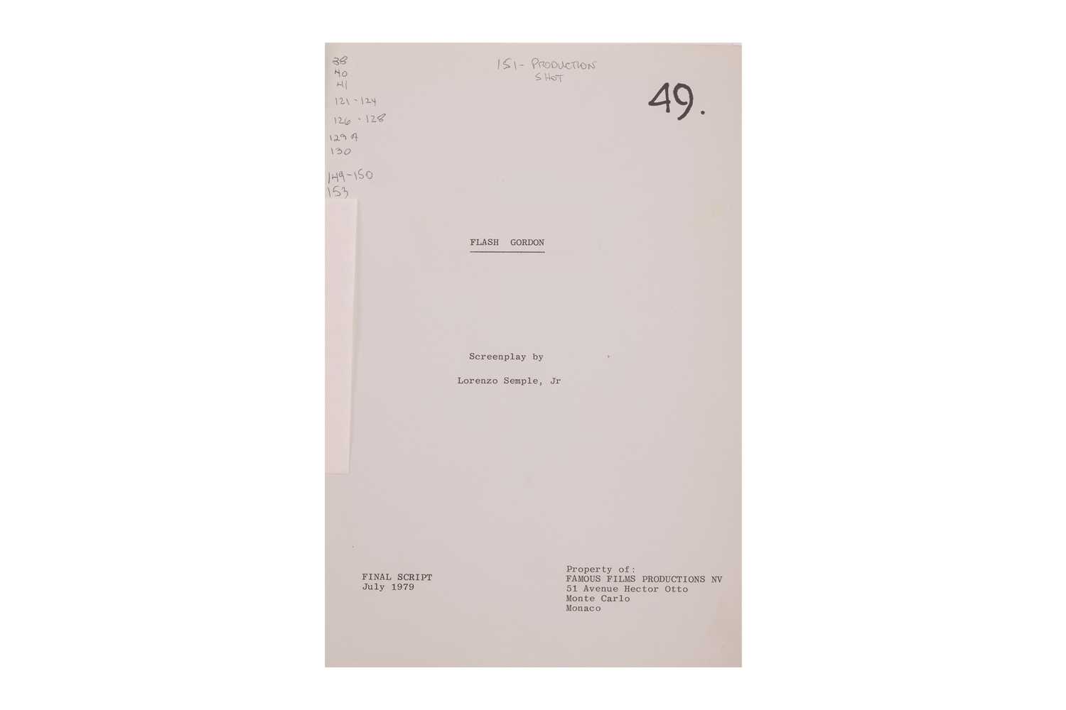 Lot 103 - The Marc Wolff Collection: Flash Gordon (1980)...