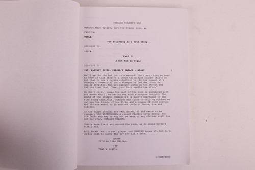 Lot 135 - The Marc Wolff Collection: Charlie Wilson’s...