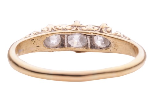 Lot 65 - A diamond half-hoop ring, with an estimated...