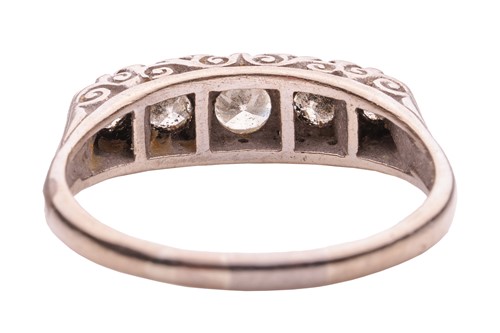 Lot 124 - A diamond half-hoop ring, with an estimated...