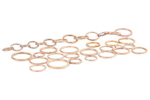 Lot 161 - A group of 19th century split rings;...