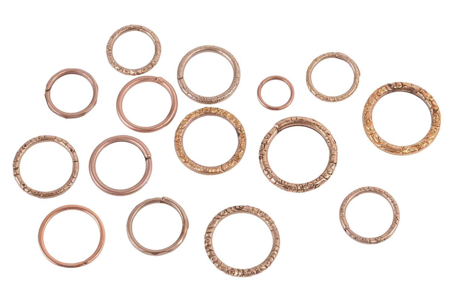 Lot 46 - A group of fine split rings; comprising...