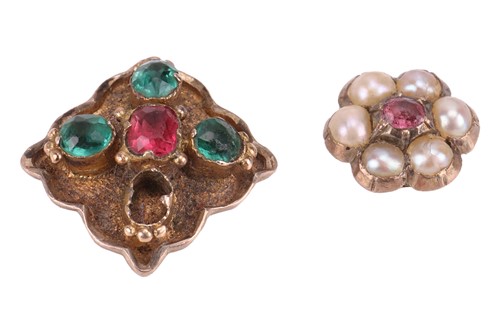 Lot 96 - Two 19th Century mourning rings, a gem-set...