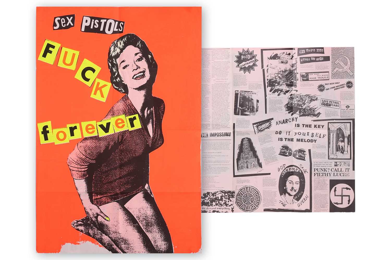 Lot 153 - Jamie Reid: Sex Pistols: ‘Fuck Forever’, 1986...
