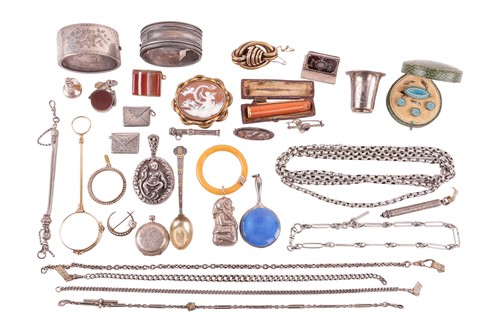Lot 117 - A collection of Victorian silver and silver...