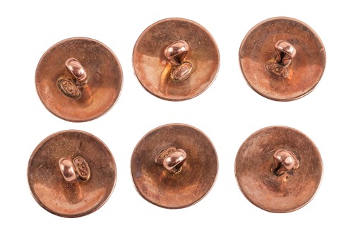 Lot 5 - A collection of eight enamelled buttons, each...