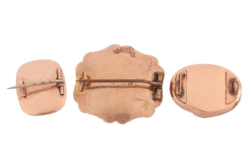 Lot 99 - Three Early 19th Century hairwork mourning...