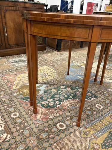 Lot 67 - A pair of Edwardian figured satinwood fold...