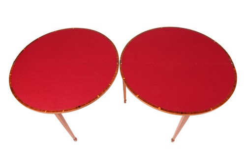 Lot 67 - A pair of Edwardian figured satinwood fold...