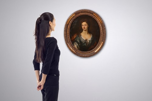 Lot 1 - Follower of Sir Peter Lely, Portrait of a lady...
