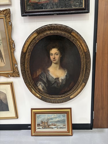 Lot 1 - Follower of Sir Peter Lely, Portrait of a lady...