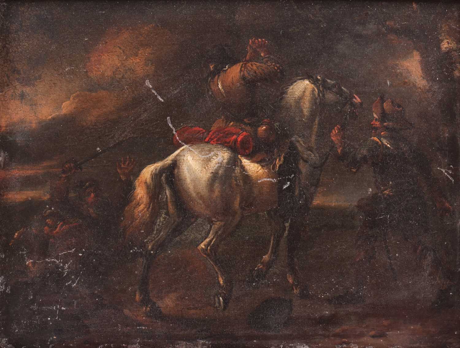 Lot 42 - Follower of Philips Wouwerman A Traveller...