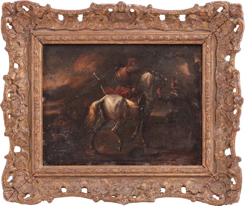Lot 42 - Follower of Philips Wouwerman A Traveller...