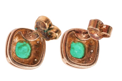 Lot 24 - A peacock pendant and a pair of synthetic...