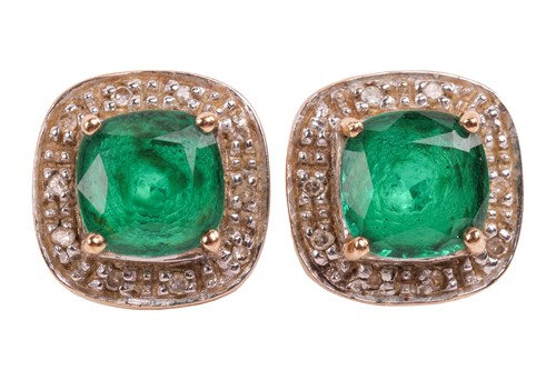 Lot 24 - A peacock pendant and a pair of synthetic...