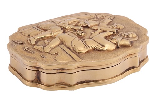 Lot A Victorian silver gilt snuff box, by James...