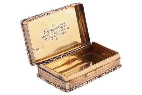 Lot A George IV silver snuff box, by John...
