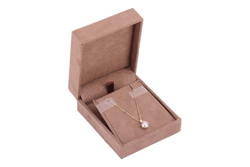 Lot 83 - A diamond single-stone pendant necklace, the...