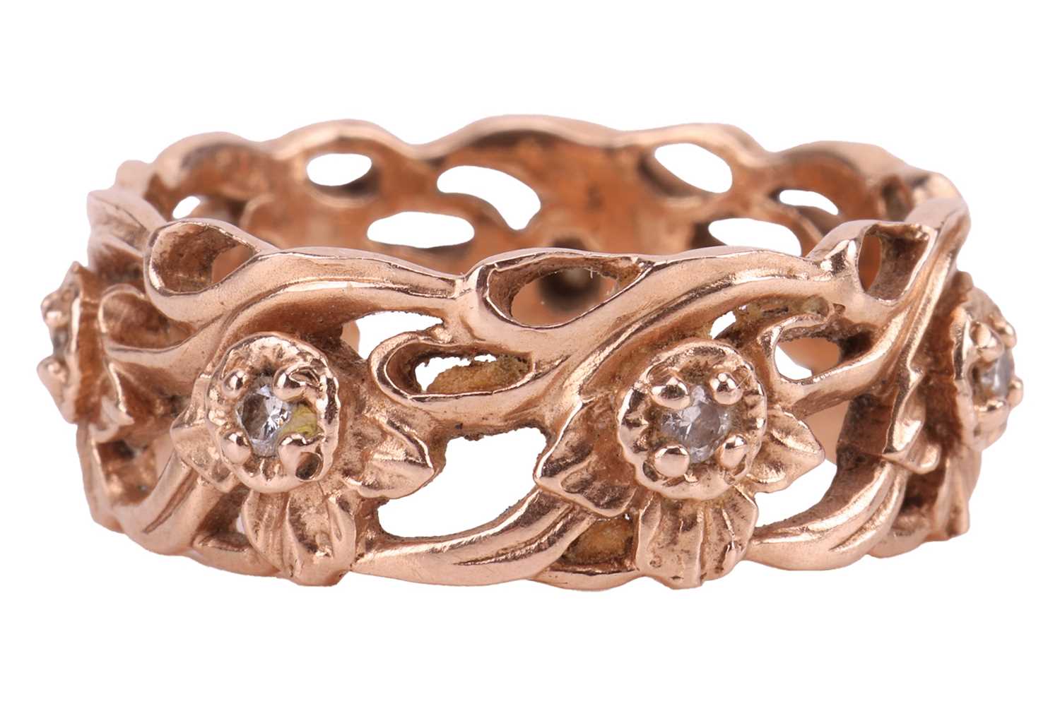 Lot 30 - Stuart Devlin - a diamond-set 'Daffodil' ring...