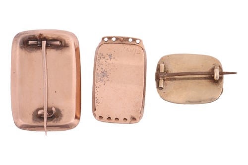 Lot 243 - Two George III fichu brooches and a clasp;...