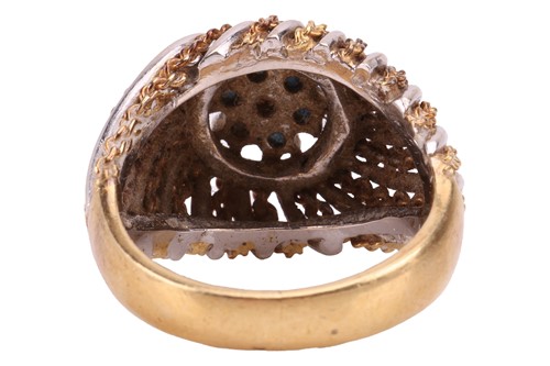Lot 38 - A sapphire and diamond dress ring, of...