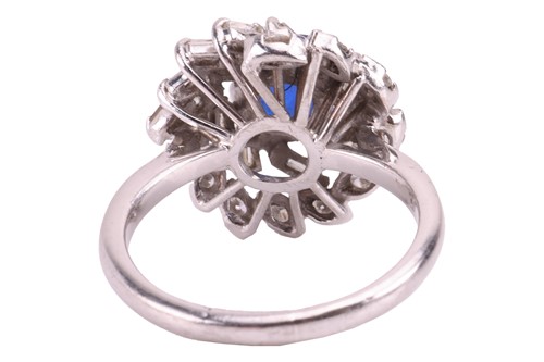 Lot 41 - A paste and diamond cluster ring, the central...