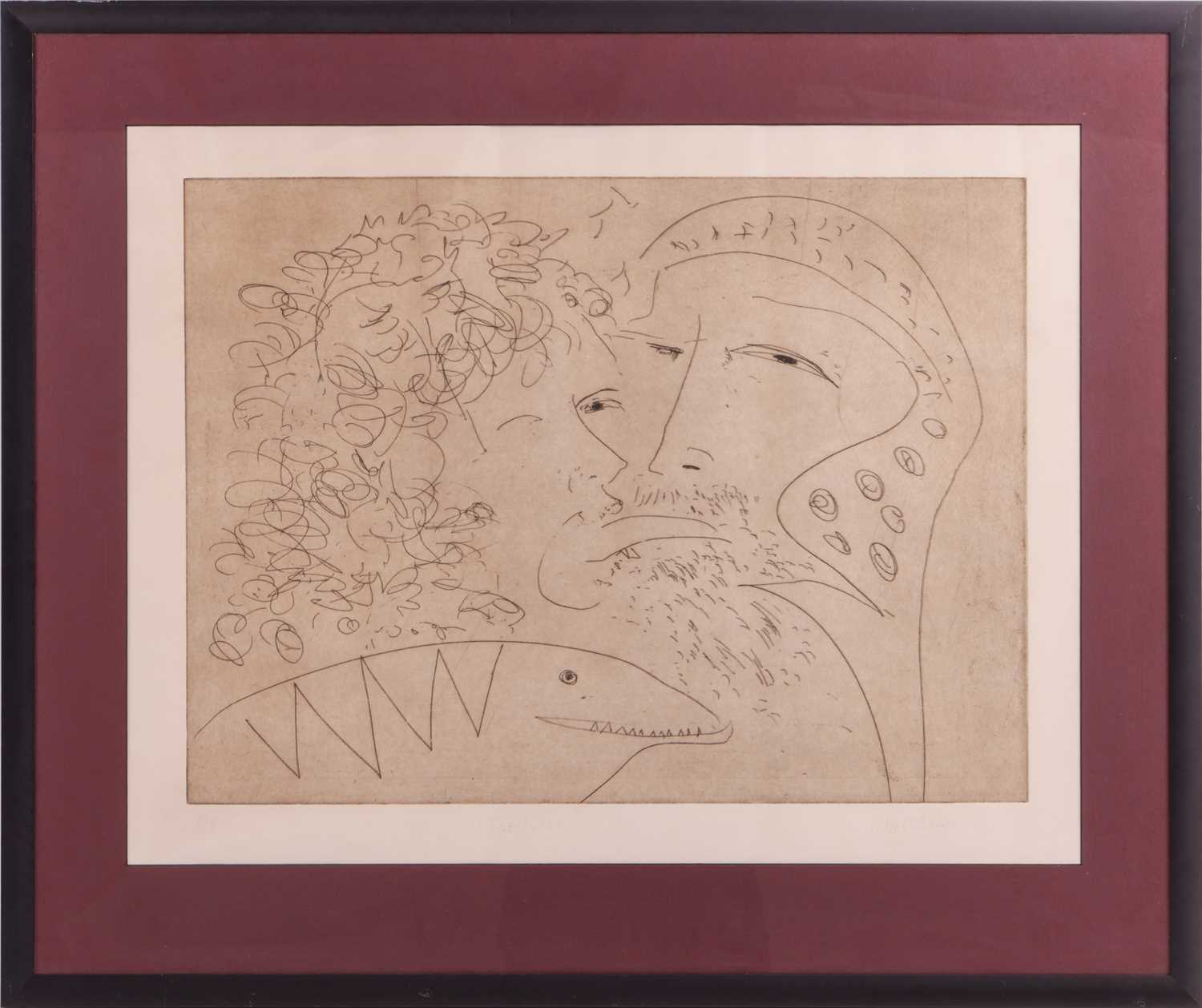 Lot 42 - John Bellany (Scottish 1942-2013), The Kiss,...