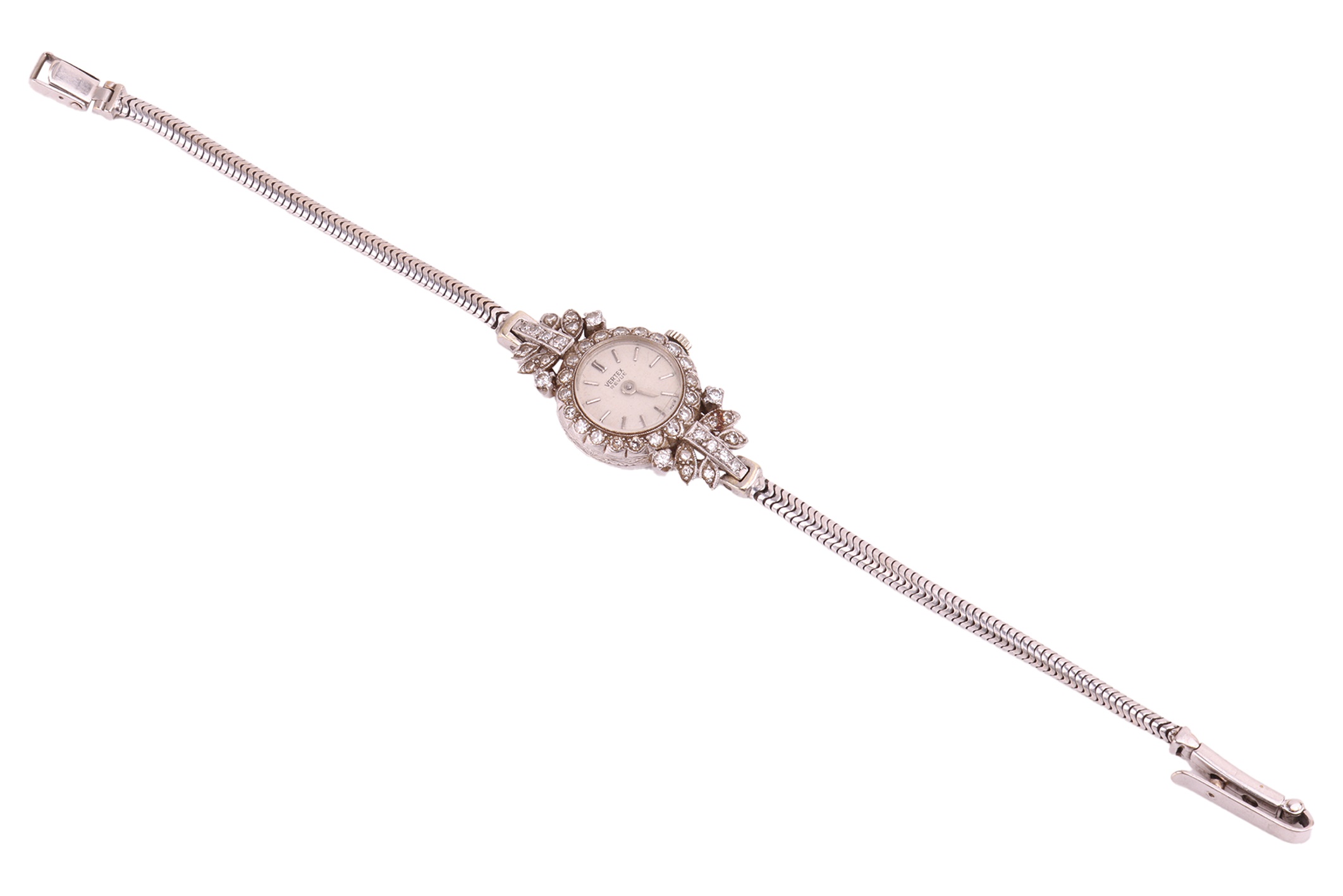 Lot 250 - A Vertex diamond-set cocktail watch, the