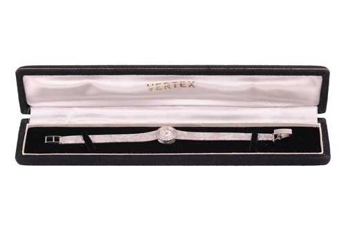 Lot 269 - A Vertex diamond-set cocktail watch, the...