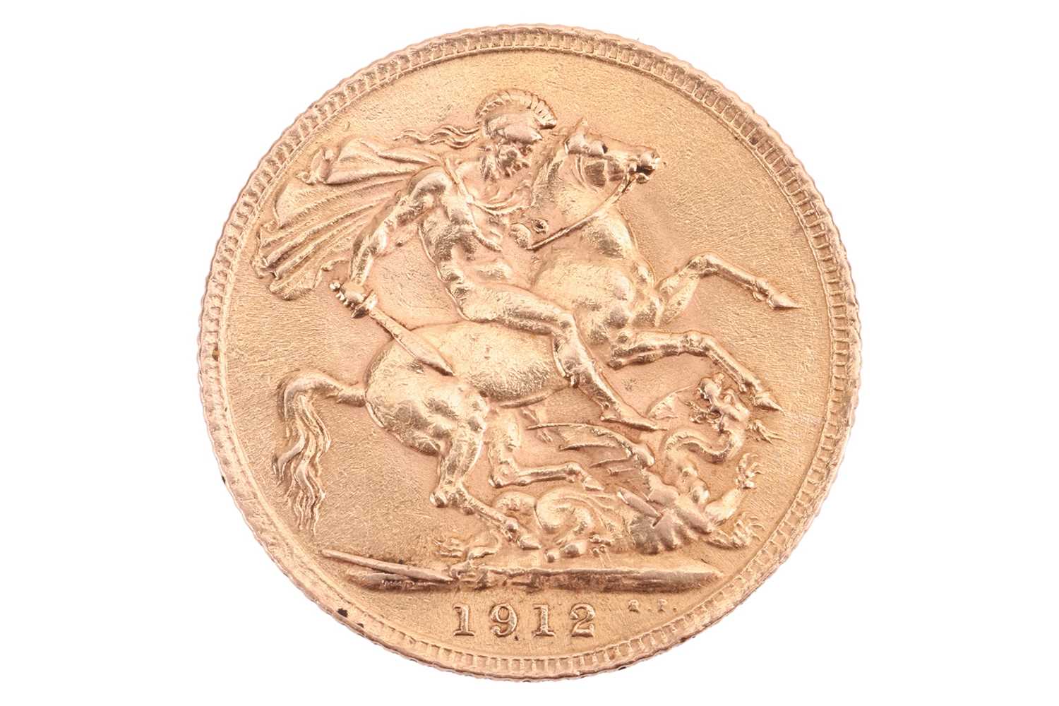 Lot 168 - A 1912 full Sovereign, featuring King George V...