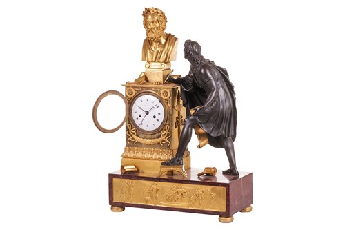 Lot 41 - A French Empire bronze, gilt bronze and...