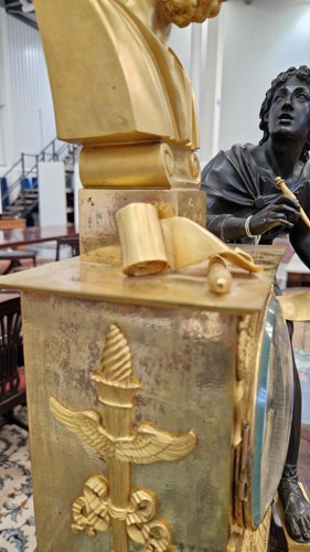 Lot 41 - A French Empire bronze, gilt bronze and...