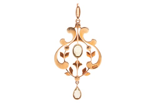 Lot 142 - Two Edwardian gem-set pendants; to include a...
