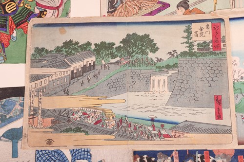 Lot 37 - Forty Japanese woodblock prints, including...