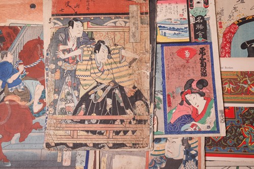 Lot 37 - Forty Japanese woodblock prints, including...