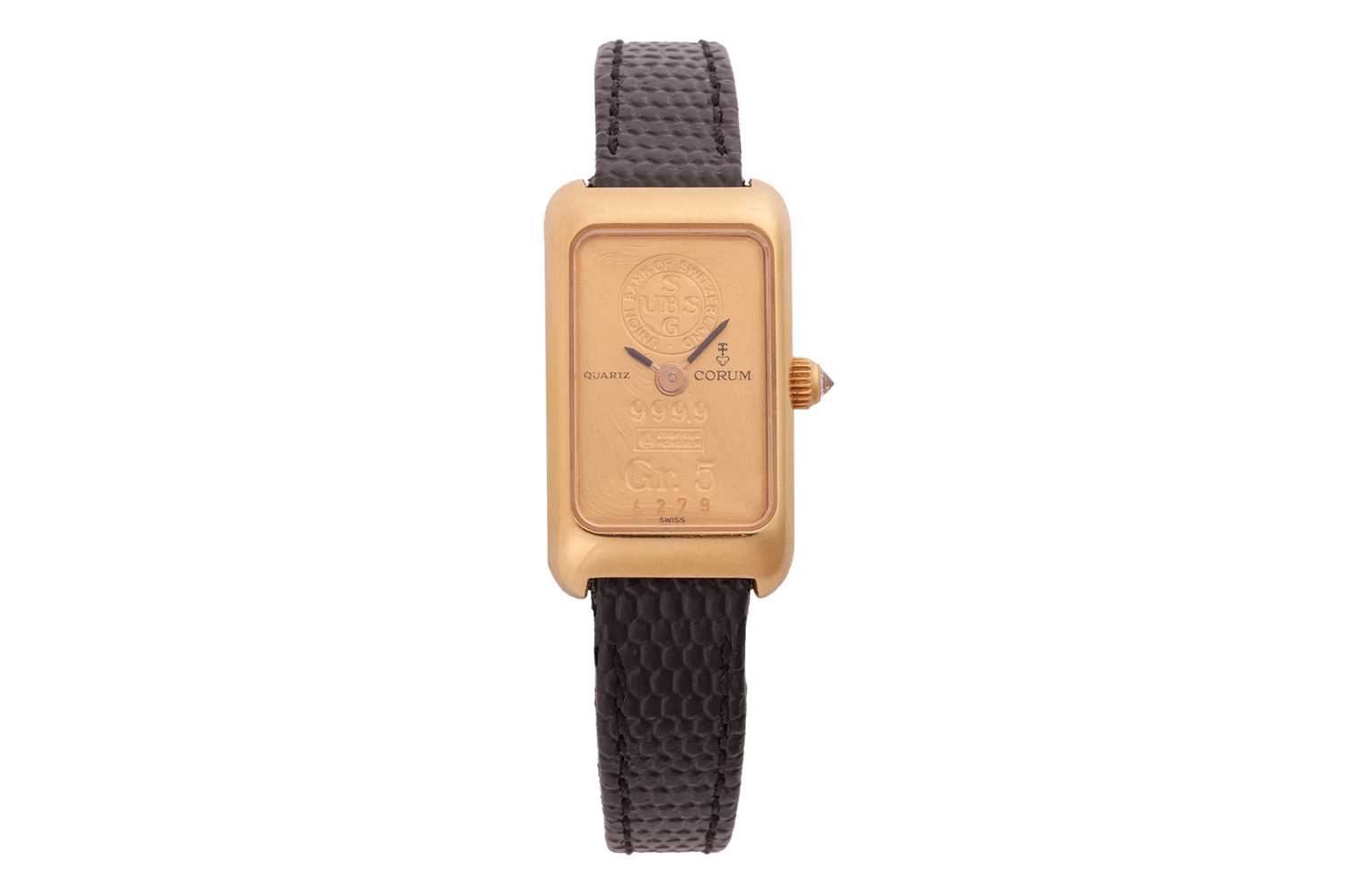 Lot 280 - Corum 5 gram Ingot Wrist Watch Reference:...