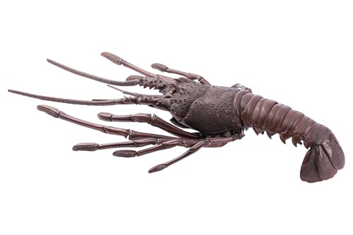 Lot A large Japanese patinated bronze Jizai...