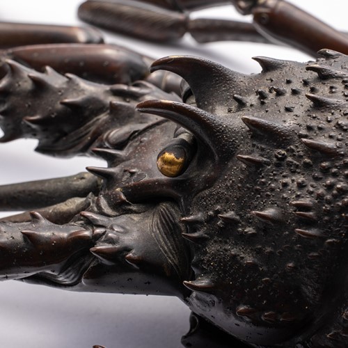 Lot A large Japanese patinated bronze Jizai...