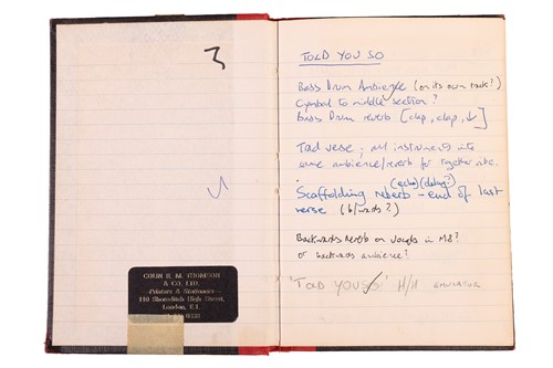 Lot 57 - Depeche Mode: a notebook relating to the 1983 '...