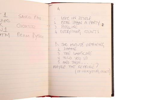 Lot 57 - Depeche Mode: a notebook relating to the 1983 '...