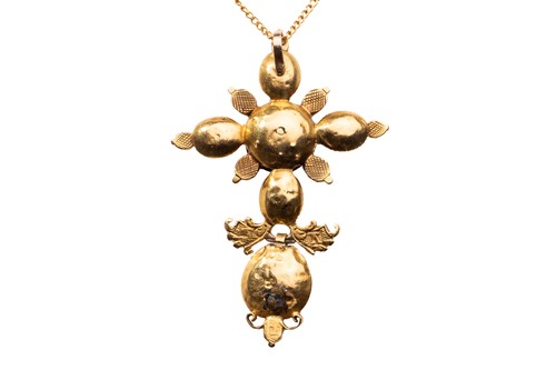 Lot A Spanish late 18th-century cross pendant, the...